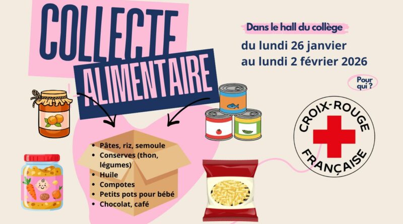Collecte alimentaire au profit de la Croix Rouge